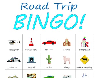 Road Trip Bingo - 6 pages!