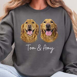 Custom Pet Sweater - Personalized Dog or Cat Face with Name