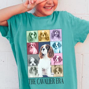Cavalier Eras Shirt Kids, King Charles Spaniel Youth Size Dog Tee, Cavalier Dog Tshirt Toddler, Dog Era Sweatshirt Cavalier Gift for Kids