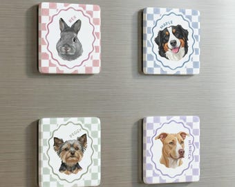 Custom Photo Magnet, Personalized Pet Fridge Magnet for Dog Cat Owner