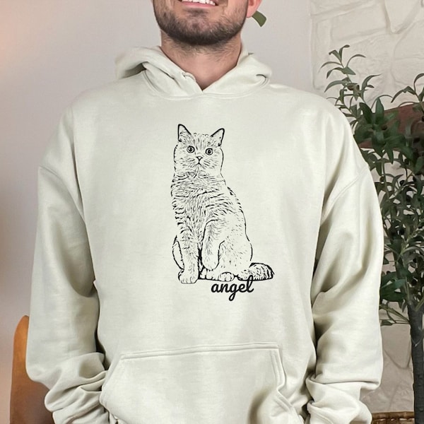 Custom Pet Hoodie from Photo, Personalized Dog Hoodie, Dog Face hooded Sweatshirt, Dog Photo Pullover, Custom Cat Hoodie, Cat Face Sweater