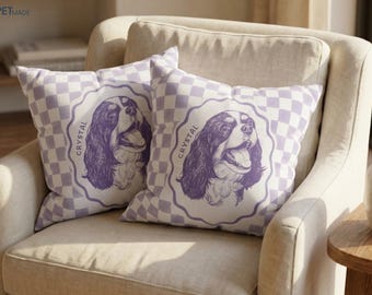 Custom Pet Pillow, Dog or Cat Portrait Pillow Cover, Personalized Photo Gift