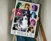 Dog Merch Era Poster, Custom Pet Face, Dog Lover Poster, Digital Pet Print Gift