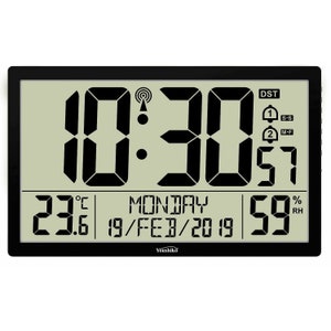 Extra Large Xxl Jumbo Radio Controlled Digital Wall Clock ( Official Uk Version )