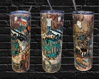 Morgan Wallen 20oz Tumbler: Wallen Fan Cup with Straw