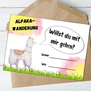 Alpaka Gutschein, Alpaka Geschenk, Gutschein ausdrucken, Geschenk Freund, Alpaka Karte, Geschenk an Partner, Geschenk für Frauen, Gutschein