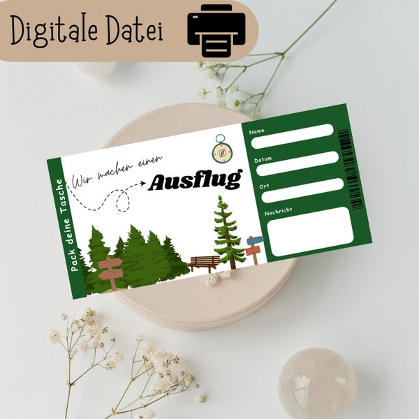 Voucher hike, hiking gift, voucher excursion, voucher hiking, voucher excursion prints, hiking with dog, digital voucher