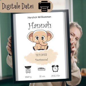 Geburtstafel, Baby Geschenk, Baby ist da, Geburt Geschenk, Baby personalisiert, Geburt Erinnerung, Babygeschenk, Baby Mädchen, Geburt Poster