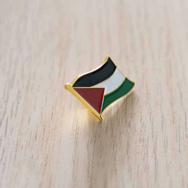 Palestinian Flag lapel pin - High-Quality - Perfect Gift for Palestine Supporters, Fund-raising, kids Awareness, Palestine pin badge