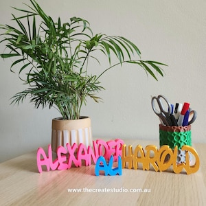 Personalized 3d Printed Desk Name Sign, Unique Desk Name Plaque Gift, Personalized Graduation Gifts, Custom Standing Name Display Rack