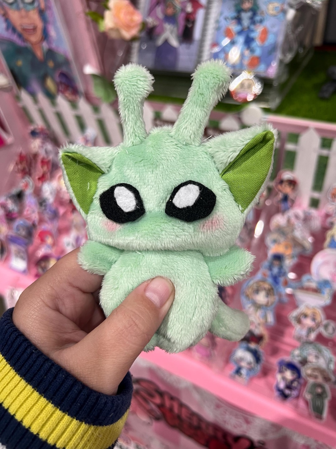 Alien Cat Plush | Space Cat | Handmade Cute Desk Buddy | Small Weighted ...