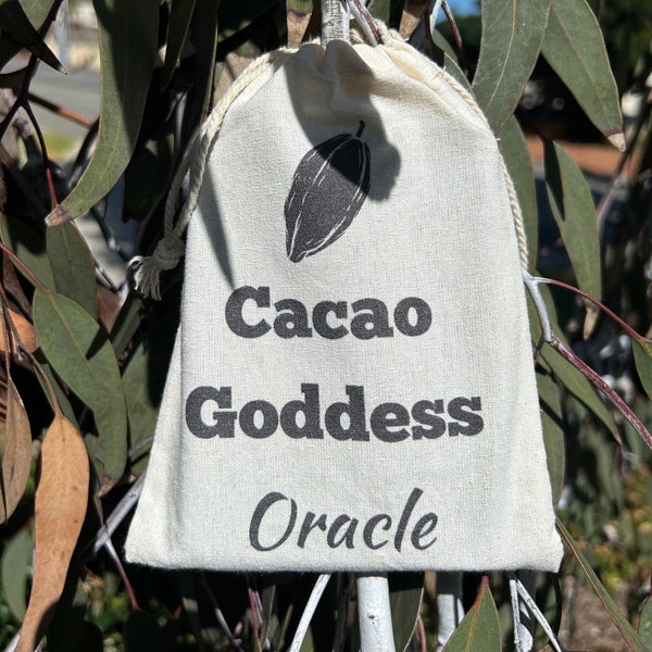 Cacao Goddess Oracle Card Deck- words of wisdom from the Cacao Goddess to use during Cacao Ceremonies