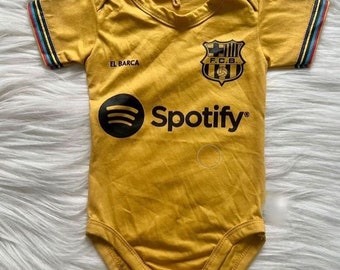 New Limited Edition Barcelona Awat soccer baby romper jersey 100% cotton 22/23