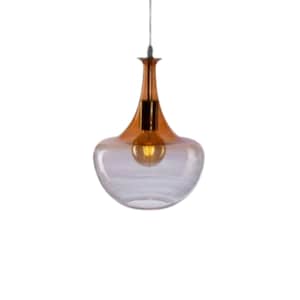 blown glass pendant light modern for kitchen island, handmade pendant light glass