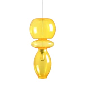 Elegant yellow hand-blown glass pendant light, artisan-crafted for modern interiors, Lighting Glass Decor, Luxury Pendant, Unique Pendant