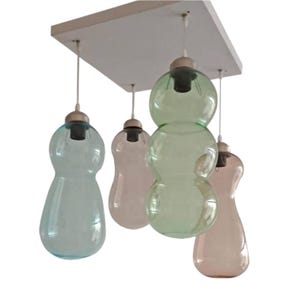 Modern glass chandelier, lighting masterpiece, for the reception room, lighting large spaces, lighting the living room, Chandelier Lighting