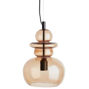 Elegant amber hand-blown glass pendant light, artisan-crafted for modern interiors, Lighting Glass Decor, Luxury Pendant, Unique Pendant