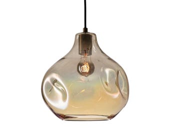 Hand-Blown Glass Pendant Light, Decorative Texture, Modern Lighting