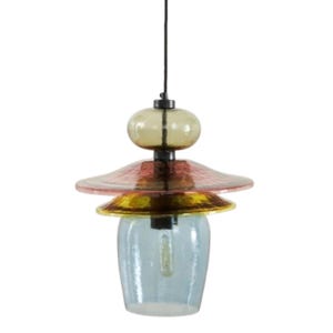 Multicolor Hand-Blown Glass Pendant Light, lighting, pendant glass, luxury Lighting, handmade blown glass, kitchen island light, glass décor