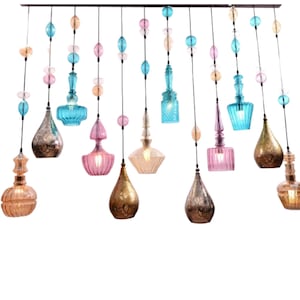 Modern glass chandelier, lighting masterpiece, for the reception room, lighting large spaces, lighting the living room, Chandelier Lighting