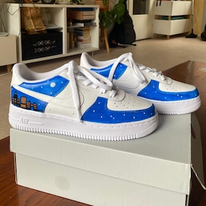 Air Force 1 aangepaste sneakers stadshorizon unisex