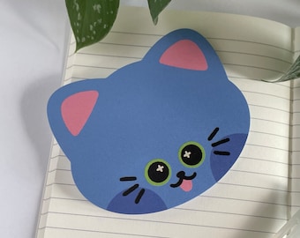 Post-it-lappar - Svart katt / anteckningsblock kattformad