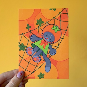 Postkarte Druck DinA6 - Tangerine Katze (B-GRADE, bitte lesen)
