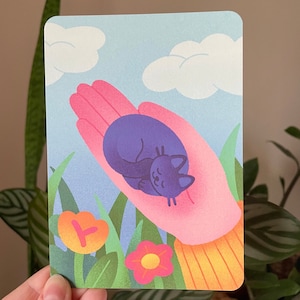 Impresión postal DinA6 - El gato más pequeño