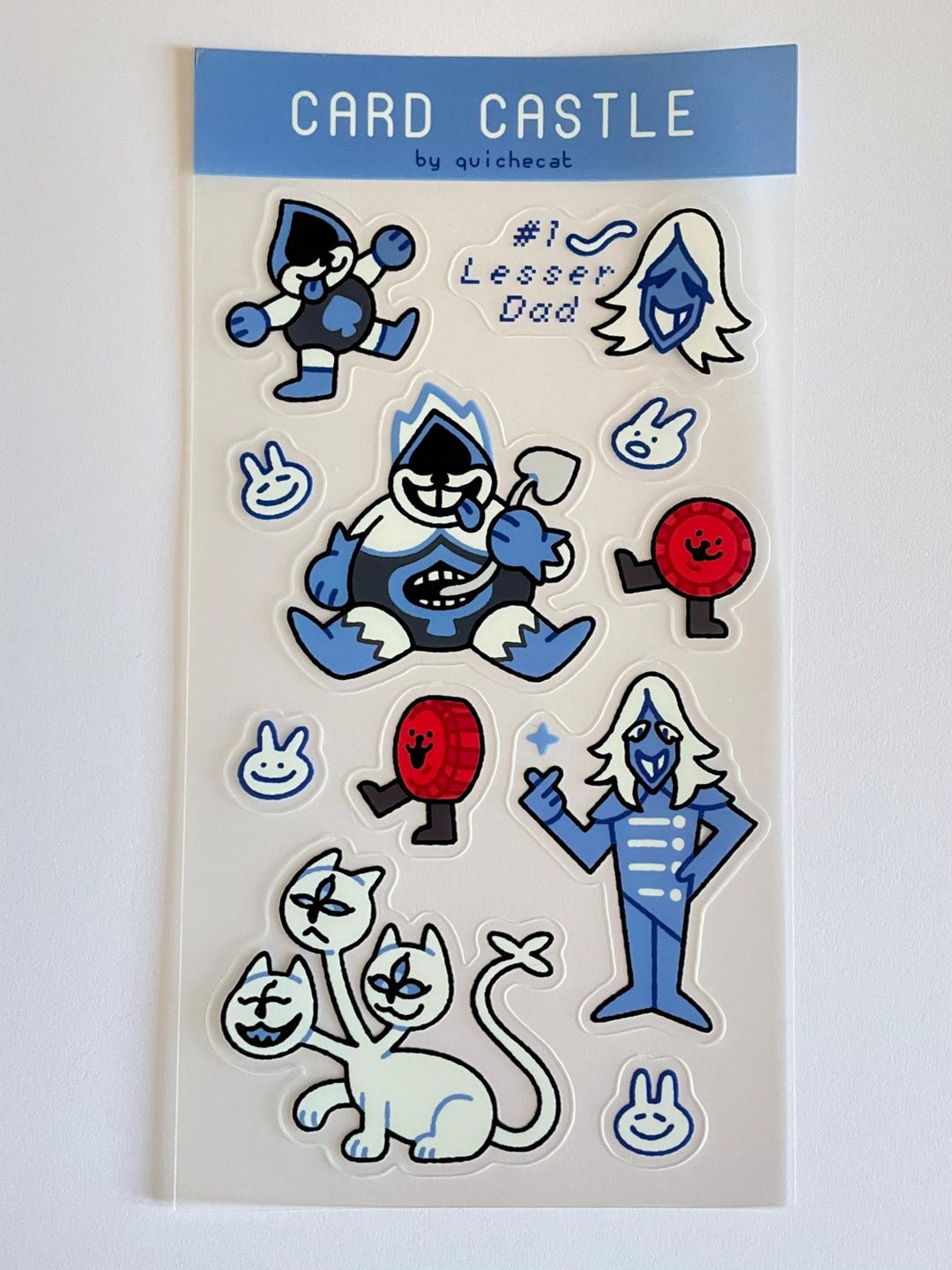Delta Rune Card King Sticker Sheet - Deltarune, Card Castle - Etsy