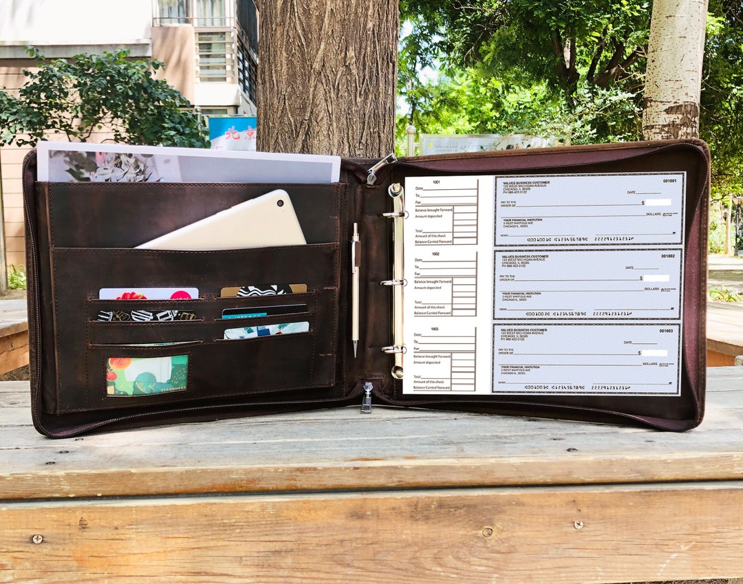 Customized 3 Ring Check Book Binder Personalized Pilot Log Etsy