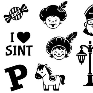 Sint en Piet - snijbestanden - SVG en PNG