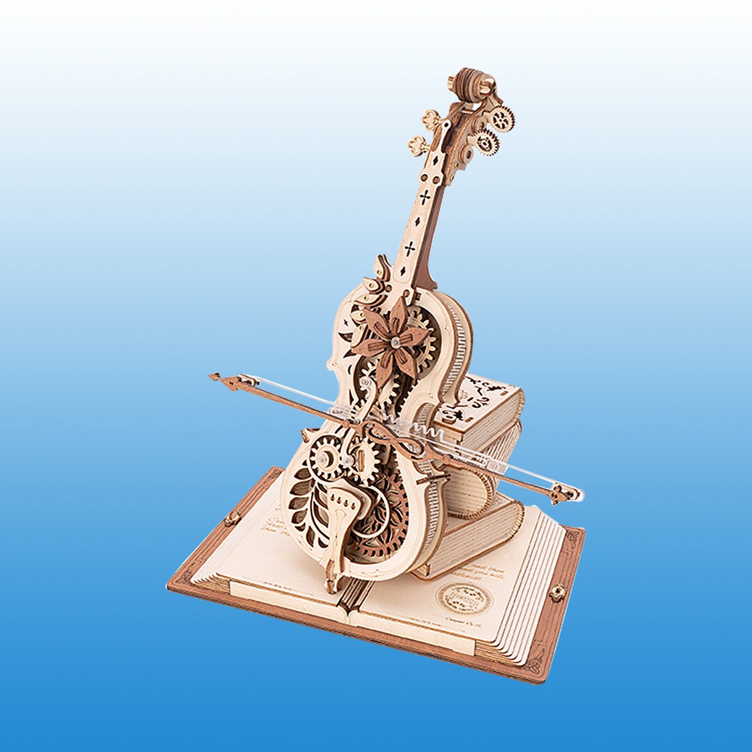 Magic Cello Music Box 3D Wooden Puzzle Mechanical Music Box Etsy