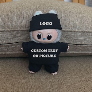 Personalized Labubu Outfit, Your photo Custom Doll Tshirt for V1 V2 V3, Miniature Dolls Clothing, Custom La Bubu Hoodie, Pants for Labubu