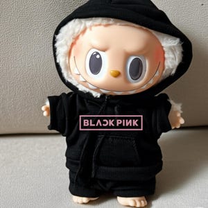 Labubu Custom EDM Rave Shirts, Blackpink Labubu Concert Outfit, Gothic Hoodie and Pants Set for Monsters V1 V2 V3, Doll Festival Fashion