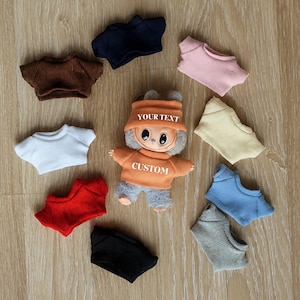 Personalized Labubu Clothes, Custom Outfit for Labubu, Labubu Beanie and Tee With Custom Name Logo, Labubu Accessories, Custom Labubu Tshirt