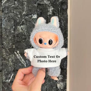 Personalized Labubu Clothes, Your picture txt Custom Labubu Tshirt for V1 V2 V3 V4, Labubu Outfit, Lafufu Your Picture Logo Text Clothing