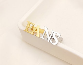 Gemelli con iniziali personalizzati 18K, Gemelli con nome personalizzato, Gemelli con lettere d'oro, Gemelli con monogramma, Gemelli dello sposo, Regalo di gioielli di nozze