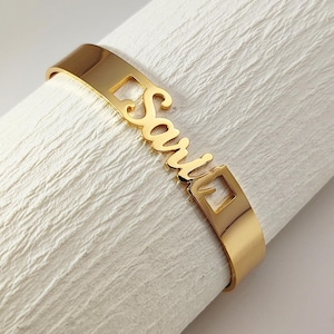 Custom Name Bracelet, Personalized Bracelet, Women Name Cuff Bangle, Name Bangle Bracelet, Gold Bangle Bracelet,Bangle Bracelet Gift for Her