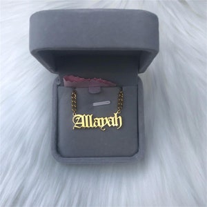 Custom Thick Cuban Chain Name Necklace For Women/Men, Nameplate Necklace, Custom Name Necklace, Personalized Necklace, Custom Women Jewelry