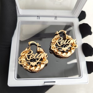 Custom Baby Name Earring, Name Hoop Earring, Mini Earring, Personalized Name Earring, Jewlery For Baby, Kids Name Earring, Gold Name Earring