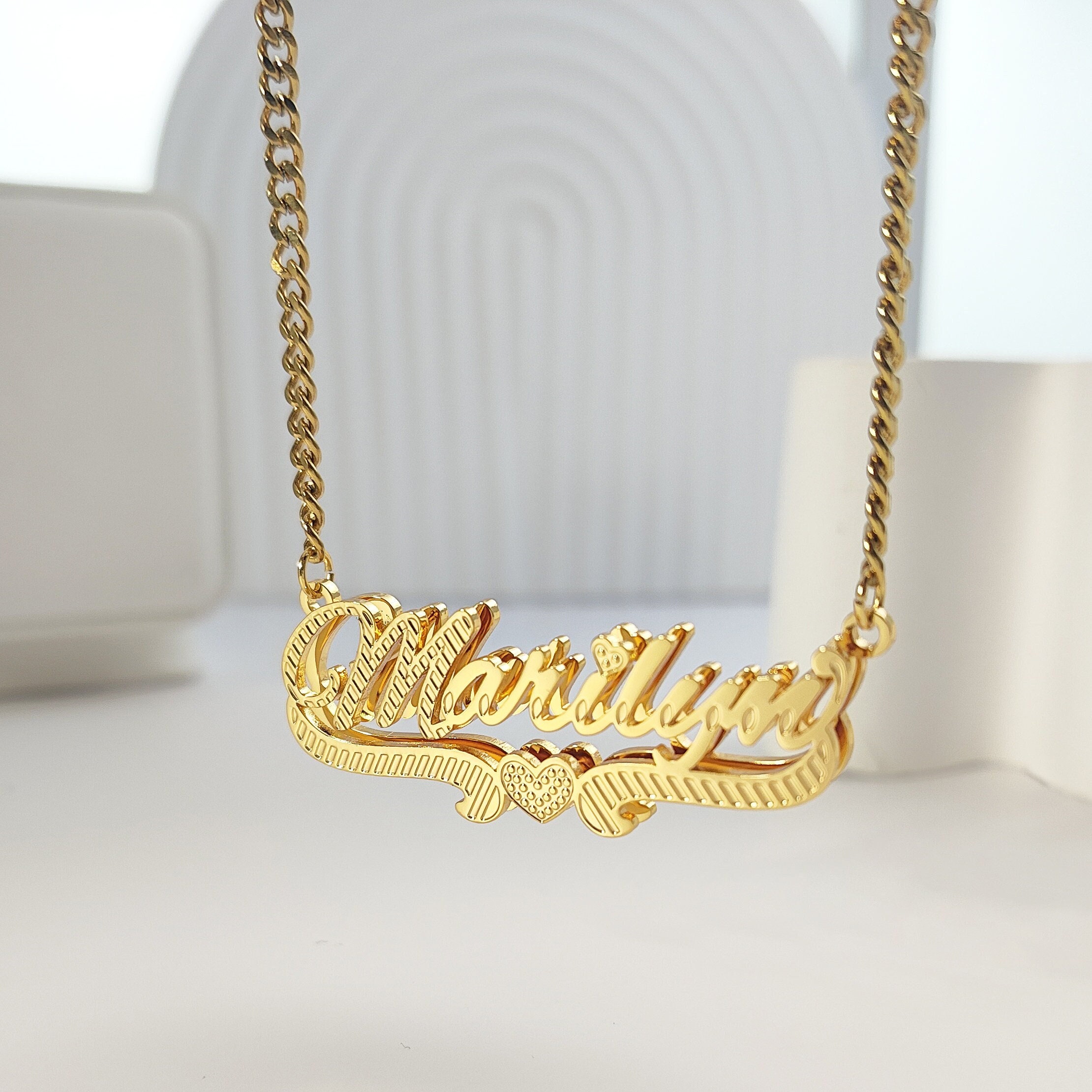 Necklace 14k Double Plated Name Necklace Tres Colori U2013 Tres