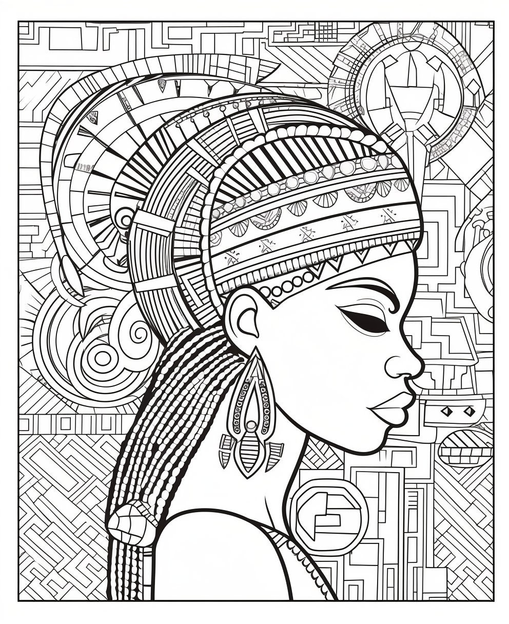 African Art Coloring Book 1 - Etsy UK