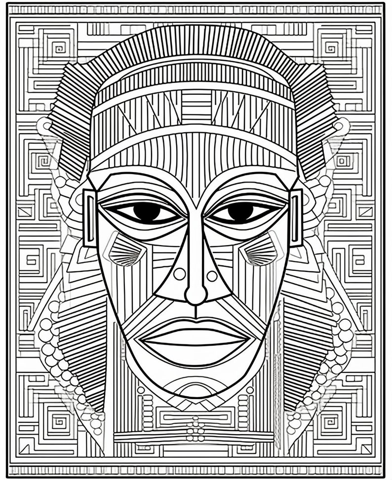 Celebrate Africa: African Art Coloring Book | 35 Pages - Etsy