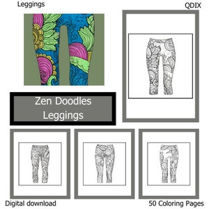 Zen Doodles Leggings Coloring Book (50 Pages)