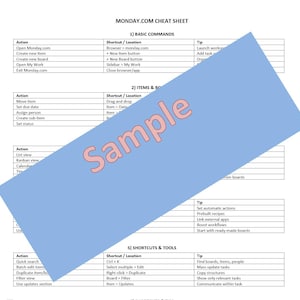 Google Docs sheet Template - PDF Digital Download
