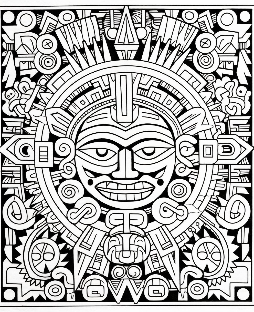 Aztec Coloring Book 2 - Etsy