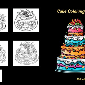 Grayscale Cake Coloring Book 1: A Coloring Adventure(50 pages)