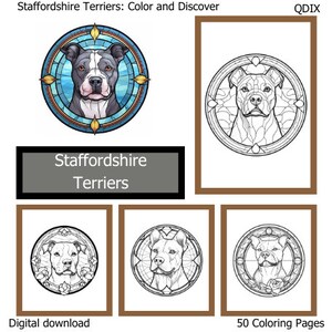 Staffordshire Terriers: Color and Discover(50 Pages)