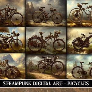 Bicicletas Steampunk - Papel Digital - Imágenes PNG únicas y de alta calidad