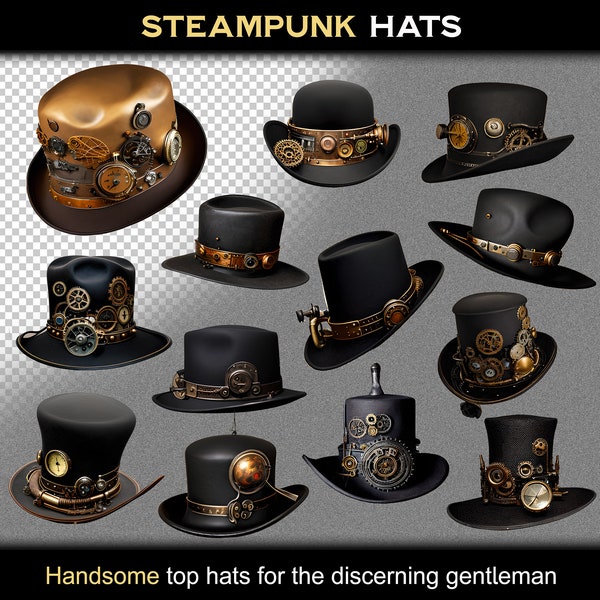 Steampunk Hats Clipart - High Quality & Unique PNG Images